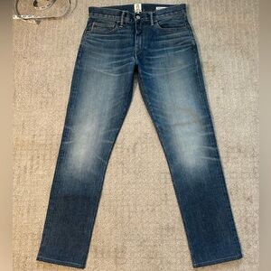 EUC Hiroshi Kato Pen Slim Stretch Selvedge 14oz Slash Wash Denim Jeans size 31